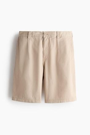 H&M Relaxed Fit Cotton Chino Shorts in Beige at Nordstrom, Size X-Large