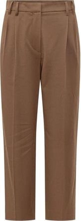 Brunello Cucinelli Tapered Broeken - Dames - Broeken - Bruin - S - Broeken