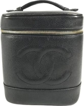 Chanel Pre-owned Handbags, female, Black, Size: ONE SIZE Pre-owned Vanity Bag