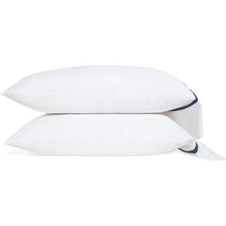 Pom Pom at Home Langston Set of 2 Sateen Pillowcases in Navy at Nordstrom, Size Standard