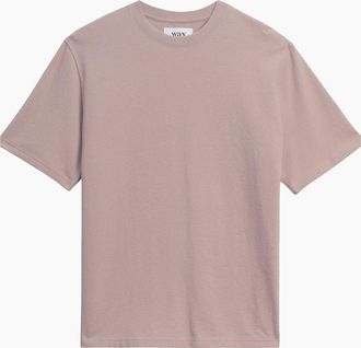 Wax London Mens Wax London Dean Jolt Slub T-Shirt - Pink - Size: 36