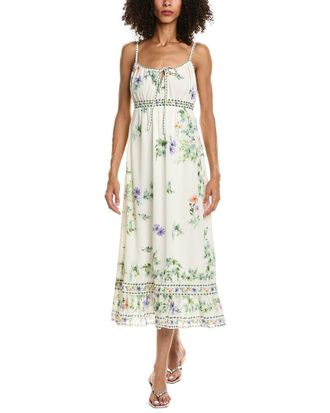 Max Studio Sleeveless Tie Front Midi Dress