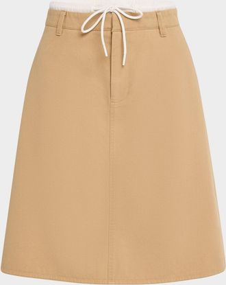 Vince Mid-Rise Double Waistband Skirt