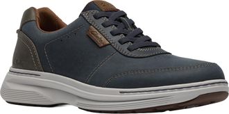 Clarks Mens Craftwell Lace Oxford Sneaker, Navy Leather, 10.5 UK