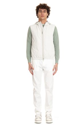 Eleventy Double-slider Zipper Gilet with Fixed Hood