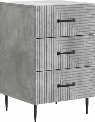 vidaXL Armario De Noche Con Caj&oacute;n Gris Hormig&oacute;n 43 X 41 X 66,5 Cm Vidaxl