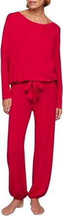 Eberjey Gisele Jersey Knit Slouchy Pajamas in Holly Red/holly Red at Nordstrom, Size Xx-Small