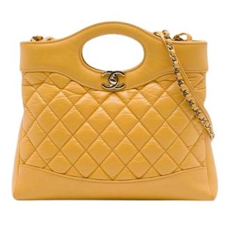 Chanel Pre-owned 31 Satchel - Dames - Pre-owned - Geel - Maat: ONE Size Leer