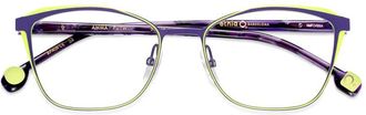 Etnia Barcelona Amma Geometric Lime Green-Outlined Metal Eyeglasses