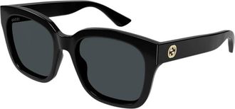 Gucci Oversized Vierkante Zonnebril - Dames - Zonnebrillen - Zwart - 54 MM - Accessoires
