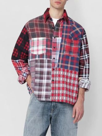 Needles patchwork shirt long sleeves chest pocket