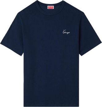 Kenzo Navy Blue Logo Crew Neck T-Shirt