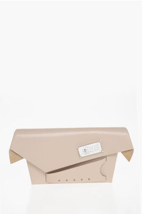 Maison Margiela MM11 Saffiano leren SNATCHED clutch met clipsluiting in roze