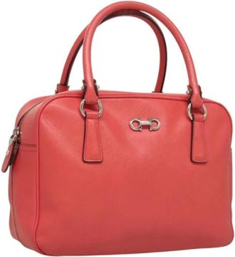 Ferragamo Pre-owned Handbags, female, Pink, Size: ONE SIZE Pre-owned Leather handbags