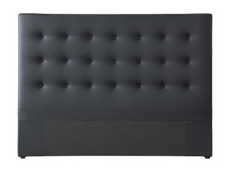 VENTE-UNIQUE.COM Cabecero piel sint&eacute;tica negro 180x200 cm
