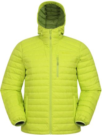Mountain Warehouse Henry II Mens Down Padded Jacket - Water Resistant Puffer Coat, Insulated Winter Wear - Clothing for Outdoor & Travel Lime XXS