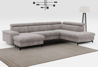 Cotta Wohnlandschaft »Emma U-Form« mit Kopfteilverstellung, wahlweise mit Bettfunktion & Bettkasten