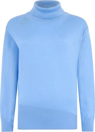 Moorer Ava-Zef - Dames - Coltruien - Blauw - L - Wol - Truien & Vesten