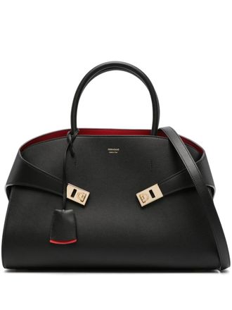 Ferragamo Borsa tote Hug media - Nero