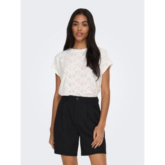 Only Opengewerkt T-shirt, korte mouwen