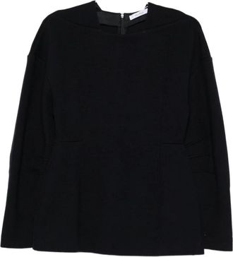 Max Mara Pure Sweater - Dames - Ronde hals truien - Blauw - S - Truien & Vesten