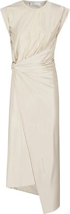 Paco Rabanne Elegante Lange Jurk - Dames - Maxi kleedjes - Beige - M - Kleedjes