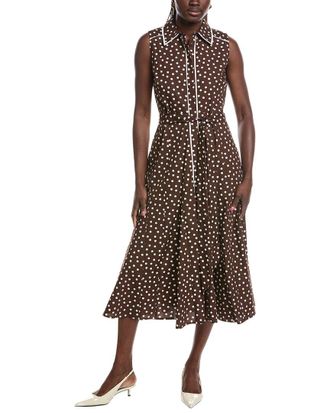 Anne Klein Midi Godet Shirtdress