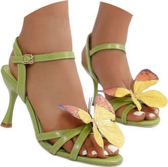 Generic High Heel Sandals Womens High Heels Colour Gradient Catwalk High Heels European Trend Fashionable High Shoes Summer 2025 Breathable Beach Fashion Holi