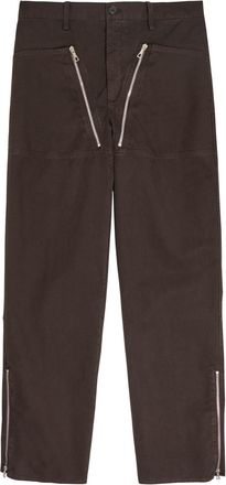 Dries Van Noten Pexior Straight-leg Cotton Trousers - Brown - 50 (IT50 / L)