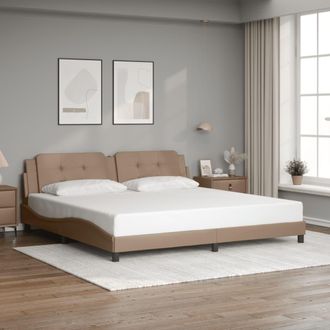 vidaXL Vidaxl - Giroletto Con Testiera Cappuccino 200x200 Cm In Similpelle