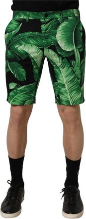 Dolce & Gabbana Korte Broeken, Heren, Groen, M, Katoen, Bermuda Shorts