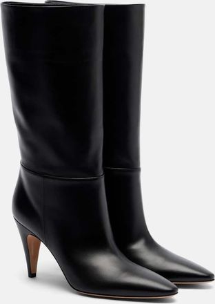 Gianvito Rossi Elise 85 leather mid-calf boots
