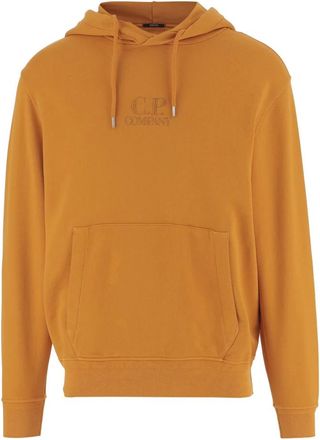 C.P. Company Katoenen sweatshirt met logo - Heren - Hoodies - Oranje - S - Katoen - Hoodies & sweatvesten