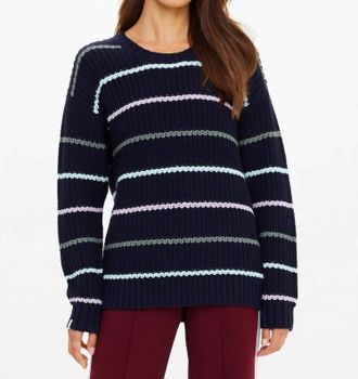 The Upside Womens Sebastian Crew Knit Sweater In Dark Green