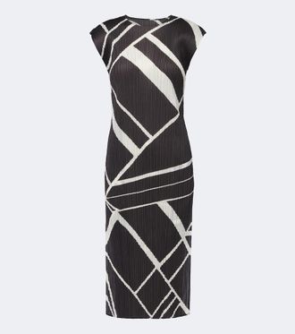 Pleats Please Issey Miyake Vestido midi Fold Line estampado plisado