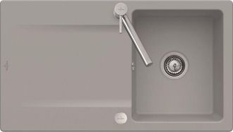 Villeroy & Boch Villeroy&boch - Villeroy And Boch Siluet 50 Fossile Ceramicplus Fregadero De 1 Seno