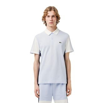 Lacoste Mens Regular Fit Short Sleeve Polo Shirt in Blue/Flour - Size X-Small