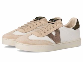 Victoria Womens Berlin Leather Sneakers In Beige