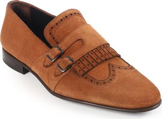 Vella Pais Nexus Kiltie Fringe Monk Shoe in Tan at Nordstrom Rack, Size 12