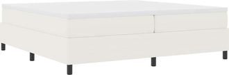 vidaXL Cama Tipo Box Spring Crema Y 200 X 200 Cm Tela De Pana Vidaxl