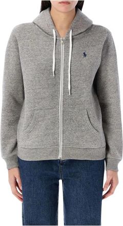 Polo Ralph Lauren Full Zip Up Hoodie - Dames - Vesten met rits - Grijs - XL - Hoodies & sweatvesten