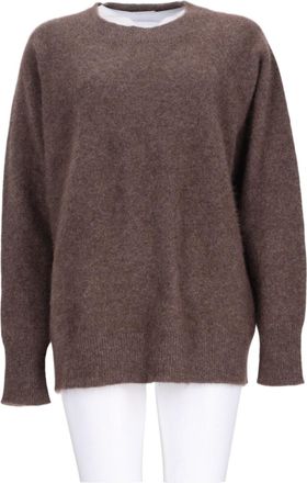 P.A.R.O.S.H. Soft Fuzzy Knit Sweater with Relaxed Fit and Ribbed Details