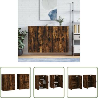 vidaXL vidaXL Armadio a parete - Mobili a Parete 2 pz Rovere Fumo 69,5x34x90 cm