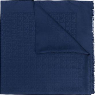 Ferragamo Oxford silk-wool Gancini print scarf