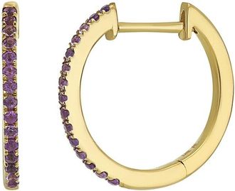 Bony Levy El Mar 18K 0.20 Ct. Tw. 30 Orange Sapphire Hoop Earrings