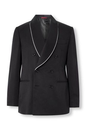 Brunello Cucinelli Double-Breasted Shawl-Lapel Silk-Twill Tuxedo Jacket