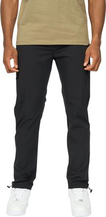 Duck and Cover Mens CHATSLARE Combat Trousers - Polyester Utility Pants with Multiple Pockets - Black - M