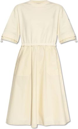 Moncler Katoenen Jurk met Zakken - Dames - Casual kleedjes - Beige - S - Katoen - Kleedjes