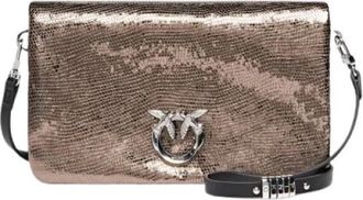 Pinko Pinko - Tassen > Clutches - Dames - Schoudertassen - Bruin - ONE Size - Tassen