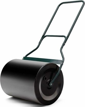 Costway Costway - Rullo da Giardino, Rullo per Prato con Manico a Forma di u e Tappo Rimovibile, Rullo Riempibile con Acqua e Sabbia,Larghezza 50 cm